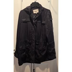 G.H. Bass lightweight long jacket Navy Blue sz XL